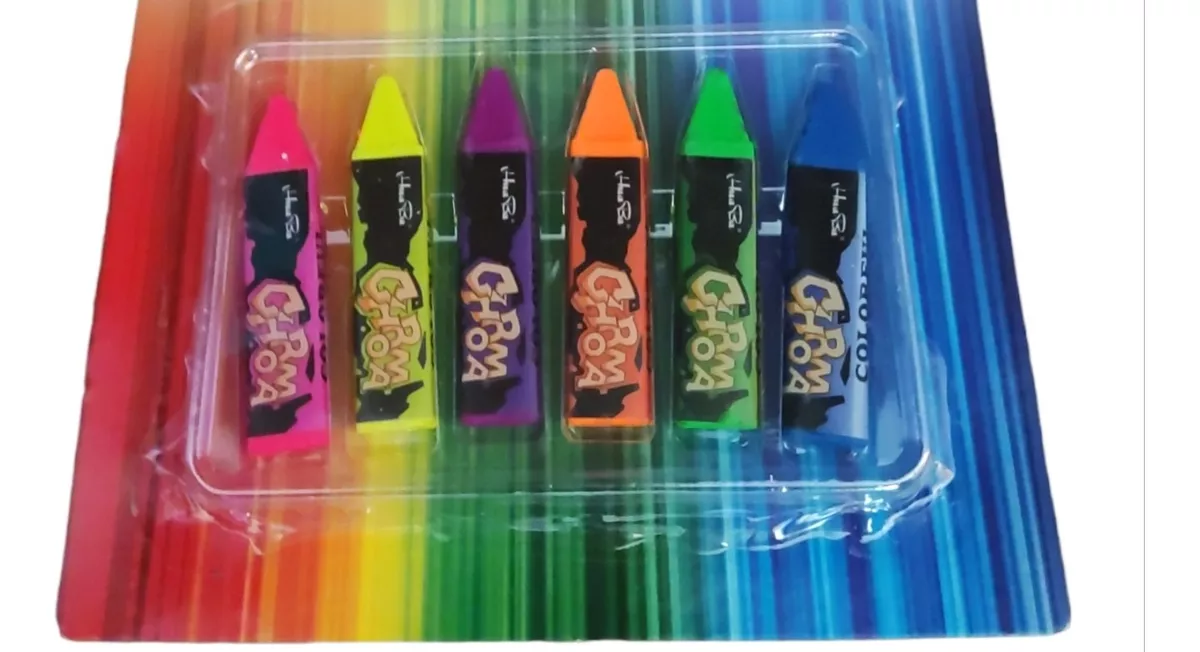 LÁPIZ PINTA CARITAS 6 COLORES PARA PINTAR CARA, CUERPO - 1