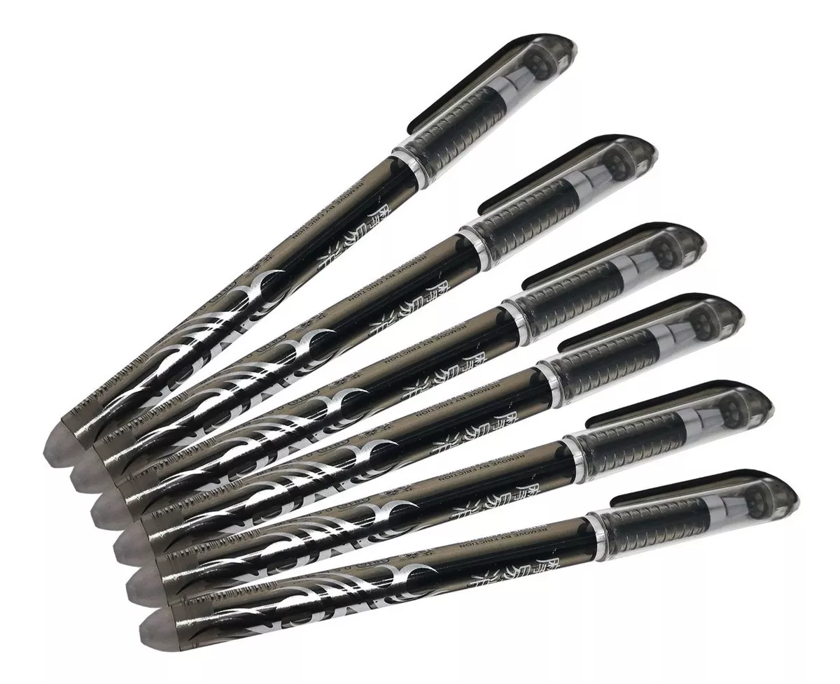 PACK X6 LÁPICES LÁPIZ GEL FORSELLING MAGICOS BORRABLE NEGRO - 1