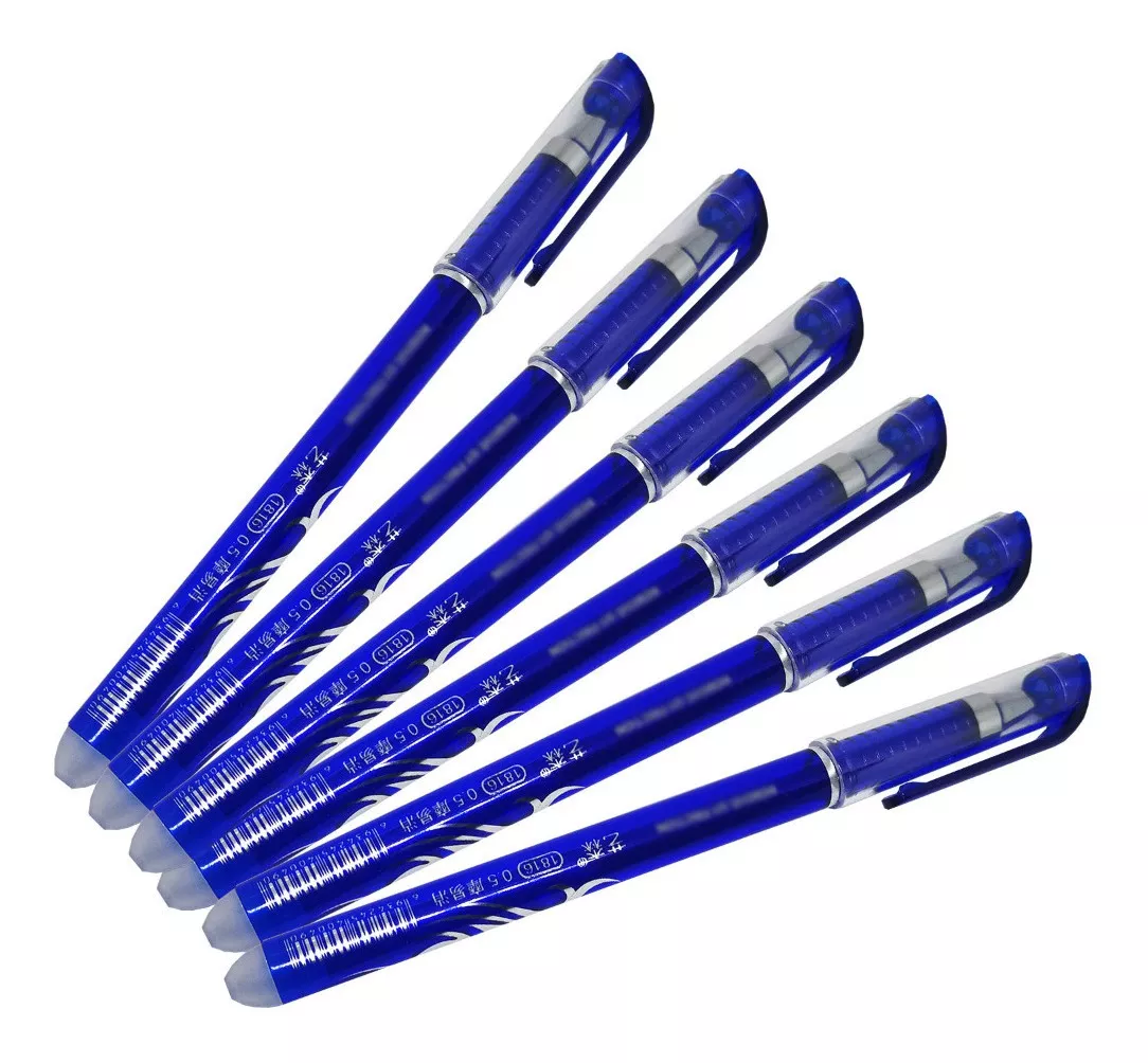 PACK X6 LÁPICES LÁPIZ GEL FORSELLING MAGICOS BORRABLE AZUL - 1