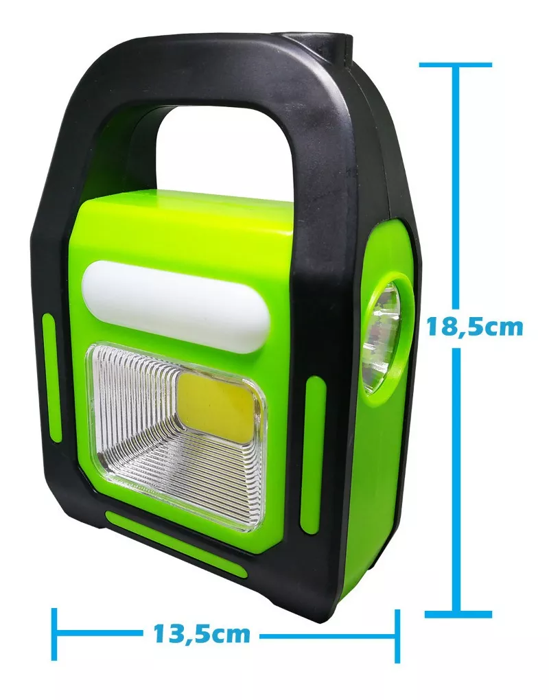 FOCO DE LUZ LED PORTABLE RECARGABLE SOLAR USB 3 EN 1 - 3