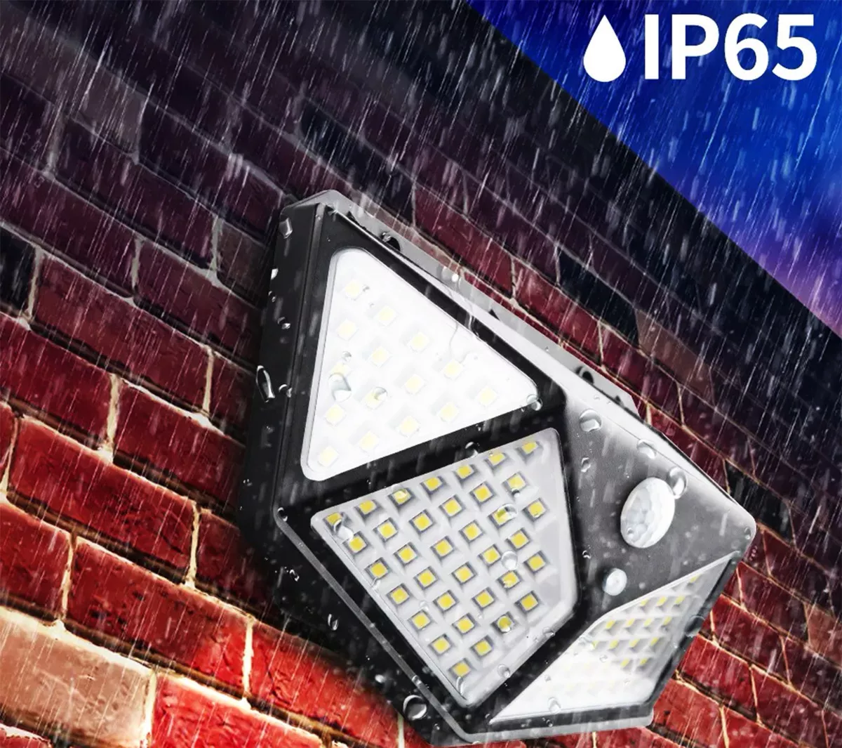 LUZ LED SOLAR PARED PATIO PASILLO SEN MOVIMIENTO RECARGABLE - 3