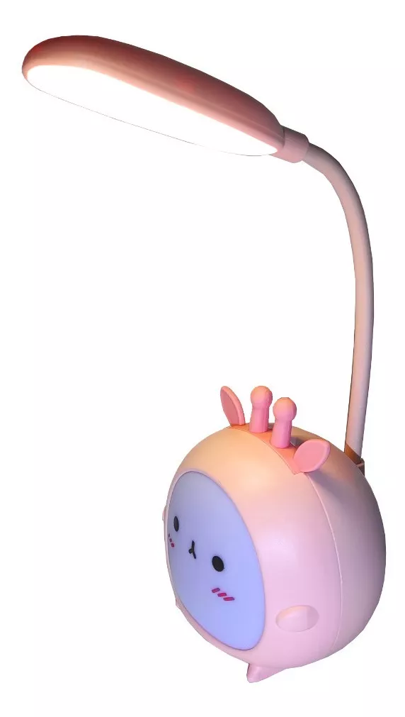 LAMPARA DE MESA ESCRITORIO LED RGB DISEÑO KAWAII RECARGABLE - 1