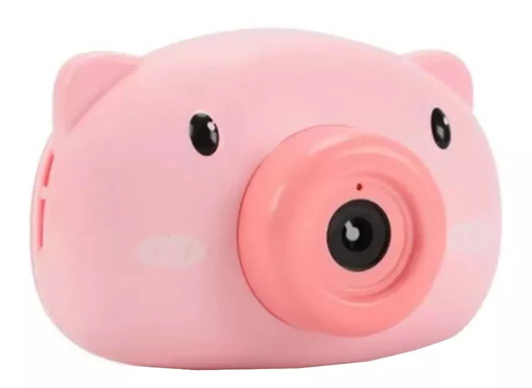 JUGUETE MÁQUINA CÁMARA LANZA BURBUJAS PARA NIÑOS CERDO - 1