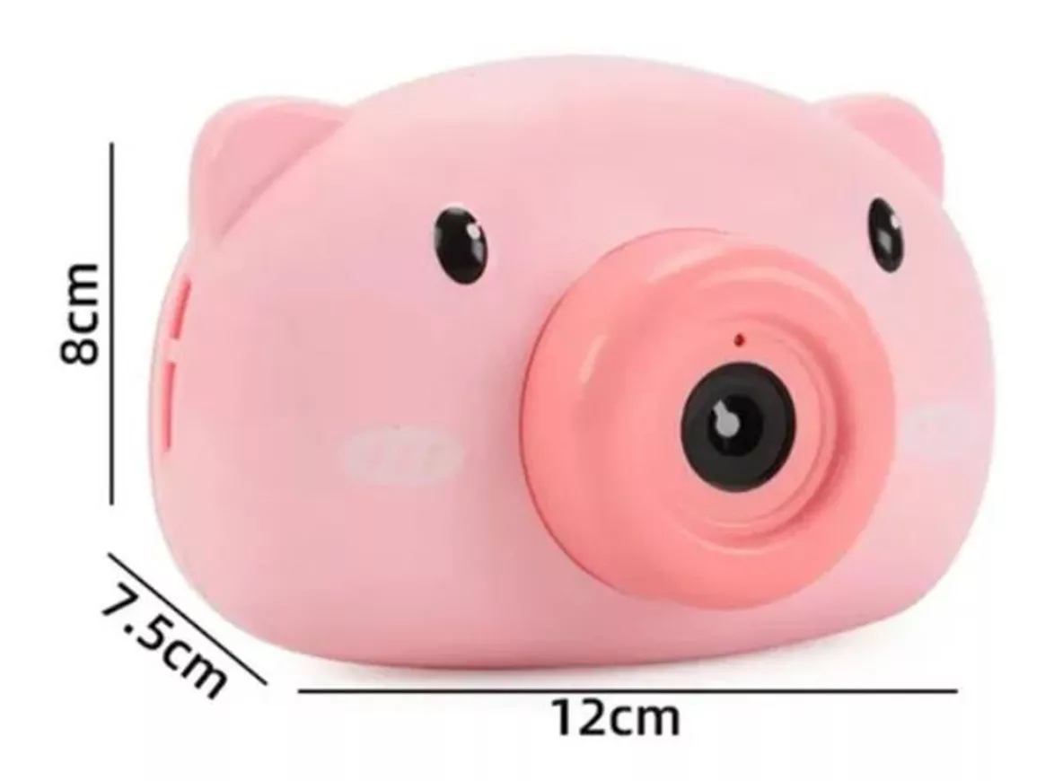 JUGUETE MÁQUINA CÁMARA LANZA BURBUJAS PARA NIÑOS CERDO - 5