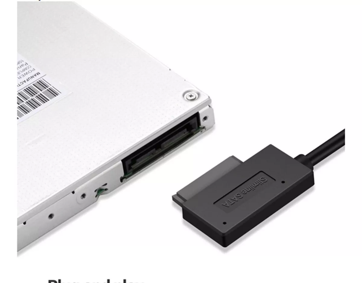 ADAPTADOR CABLE USB A MINI SATA LECTOR CD DVD 7+6 13 PINES - 4