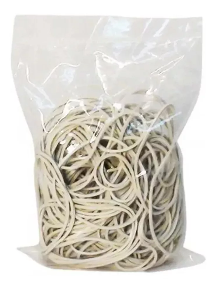 BOLSA FORSELLING 200GR BANDAS ELASTICOS BLANCAS PARA BILLETES OFICINA - 1