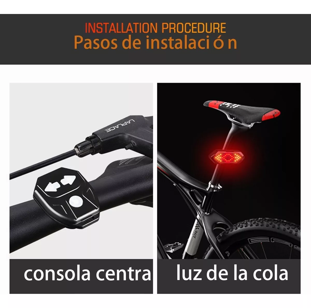 LUZ BICICLETA DELANTERA Y TRASERA RECARGABLE USB SEÑALIZADOR - 3