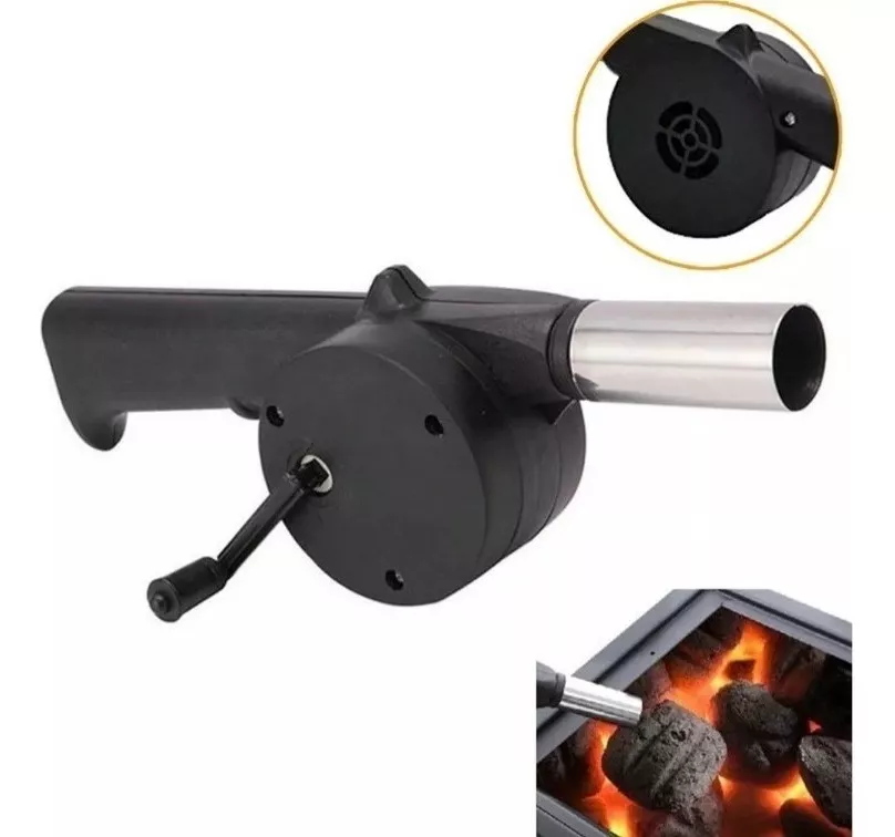 SOPLADOR AVIVADOR FUEGO MANUAL ASADO PARRILLA CAMPING - 1