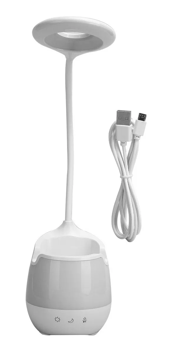 LÁMPARA DE MESA LED TÁCTIL CON ALTAVOZ BLUETOOTH SOPORTE CEL - 2
