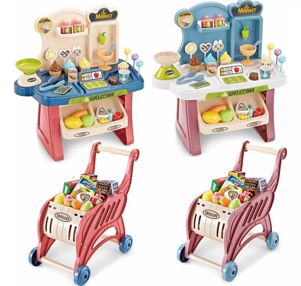 JUGUETE SUPERMERCADO Y CARRITO PARA NIÑOS 40 PIEZAS - 3