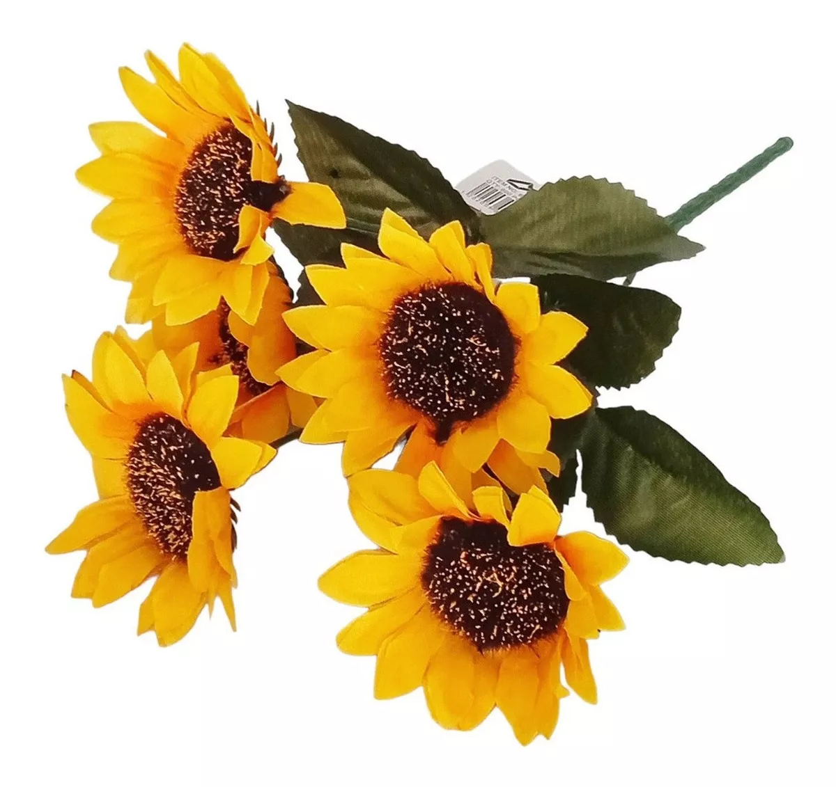 RAMO 5 GIRASOL FLOR 15CM DECORACION PLANTAS ARTIFICIALES - 1