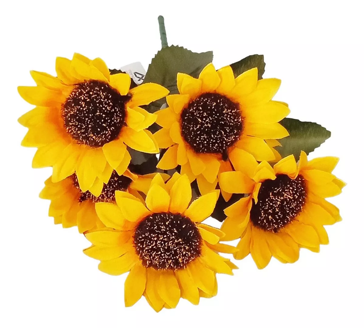 RAMO 5 GIRASOL FLOR 15CM DECORACION PLANTAS ARTIFICIALES - 2