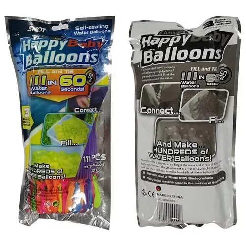 GLOBOS DE AGUA 111 BOMBITAS 3 RAMOS LLENADO RAPIDO - 1