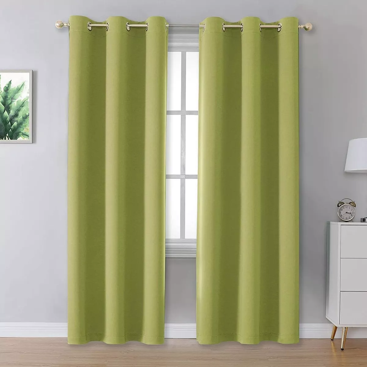 CORTINA 2 PAÑOS 140 X 230 CM CORTINAS DE TELA POLIESTER - 1
