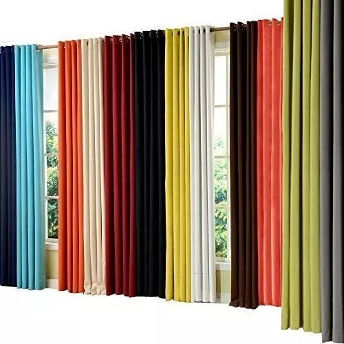 CORTINA 2 PAÑOS 140 X 230 CM CORTINAS DE TELA POLIESTER - 2