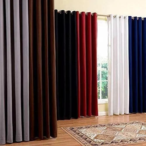 CORTINA 2 PAÑOS 140 X 230 CM CORTINAS DE TELA POLIESTER - 3