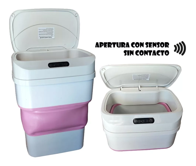 BASURERO FORSELLING PAPELERO RETRACTIL APERTURA CIERRE SIN CONTACTO - 2