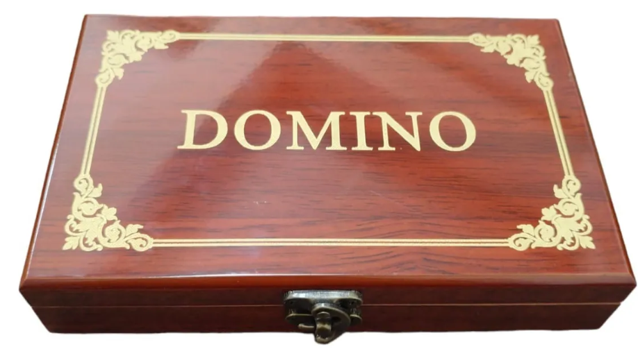 JUEGO DE DOMINO GRANDE CON CAJA DE MADERA - 1