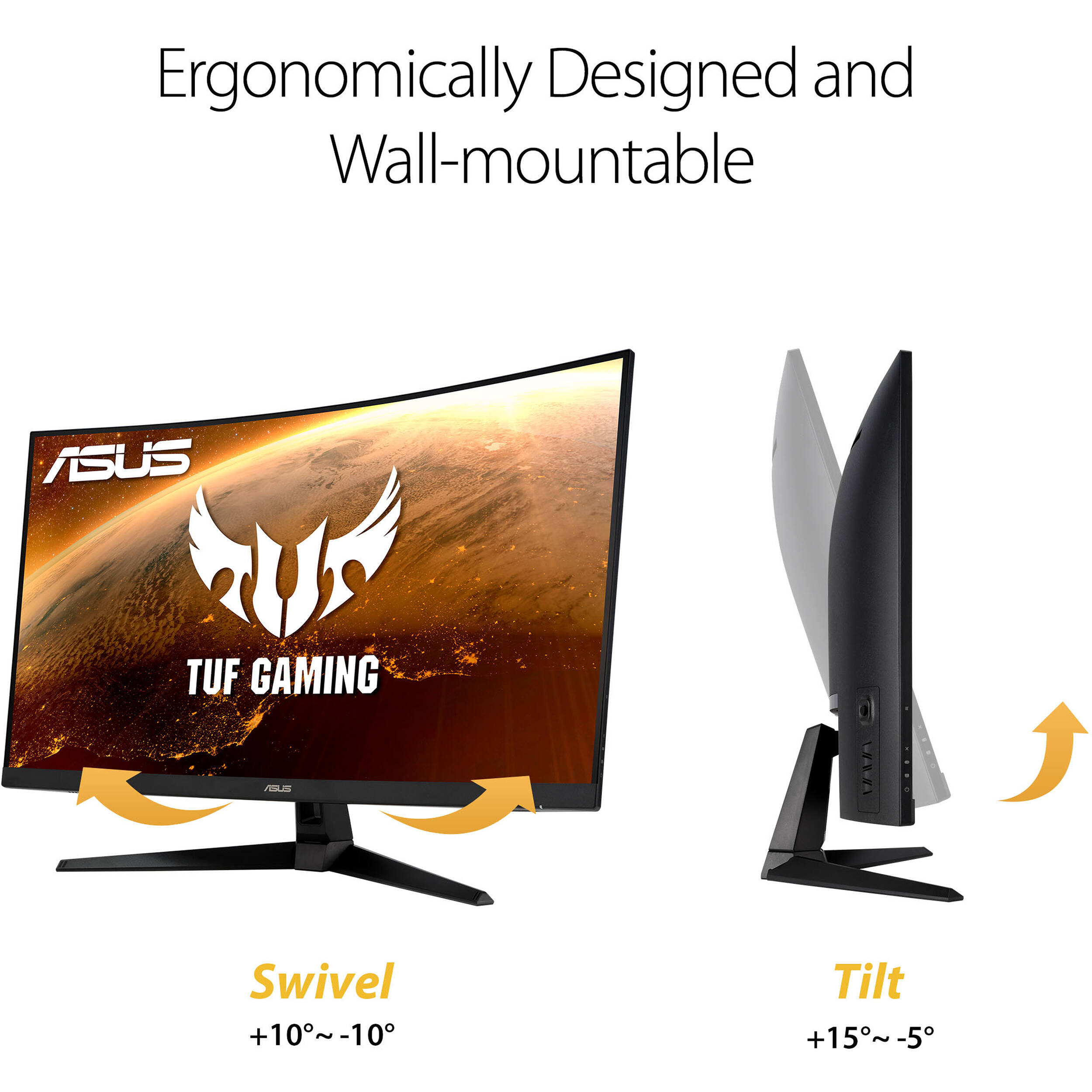 MONITOR GAMER CURVO ASUS TUF VG32VQ1B 31.5' WQHD 165HZ 1MS FREESYNC - 5
