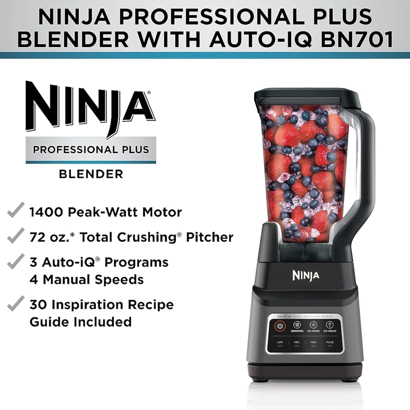 LICUADORA NINJA PROFESSIONAL PLUS BN701 - 4