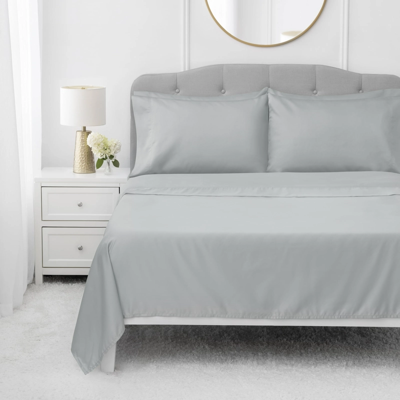 JUEGO DE SABANAS HOTEL STYLE KING 1000 HILOS - GRIS - 3