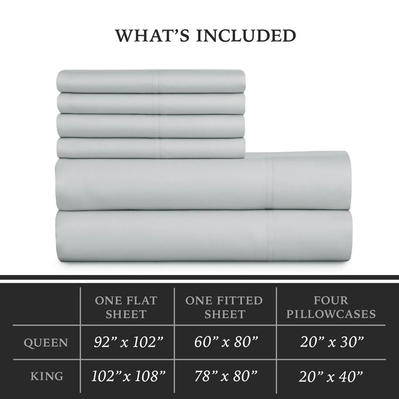 JUEGO DE SABANAS HOTEL STYLE KING 1000 HILOS - GRIS - 4