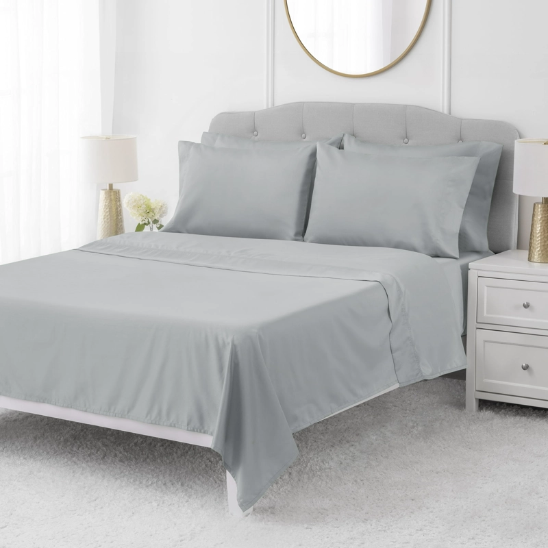 JUEGO DE SABANAS HOTEL STYLE KING 1000 HILOS - GRIS - 5