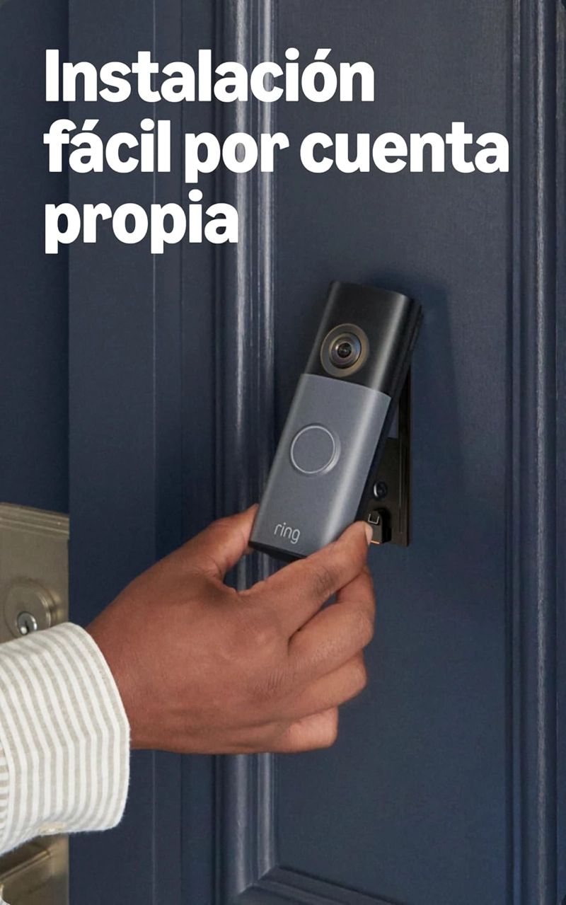 CAMARA DE SEGURIDAD RING BATTERY DOORBELL CON INDOOR CAM PLUS BLANCA - 7