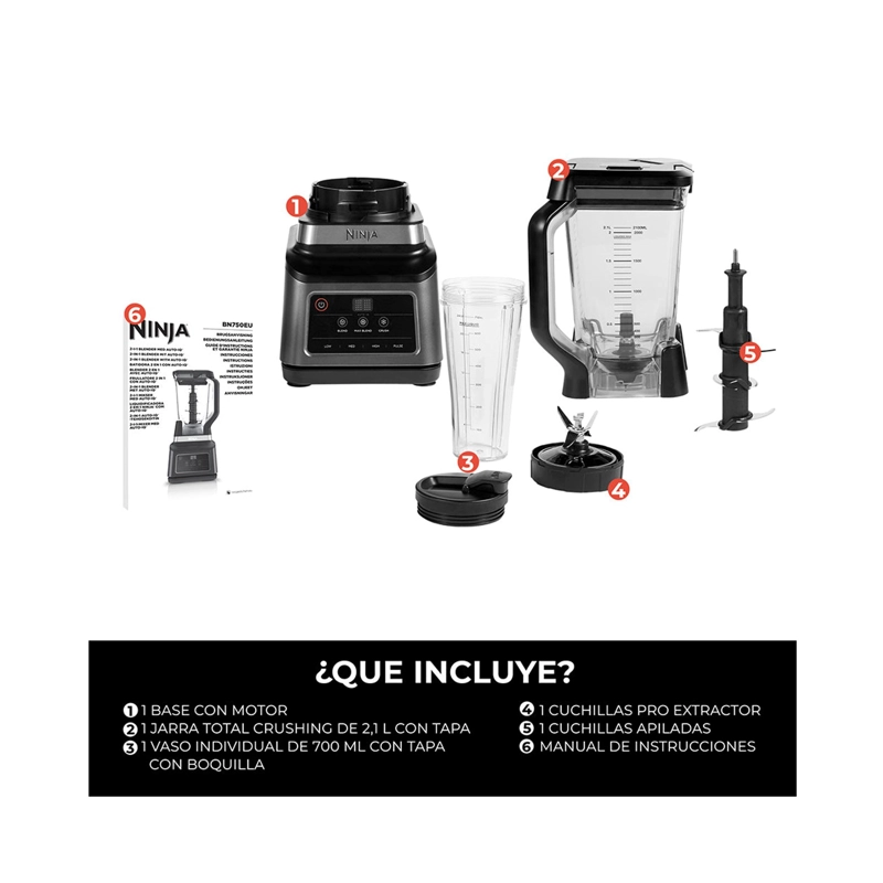 LICUADORA NINJA PROFESIONAL BLENDER 2-EN-1 BN750 - 8
