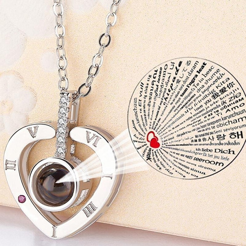 COLLAR PARA PAREJAS O MEJORES AMIGOS MODELO CORAZON NUMEROS ROMANOS - 3