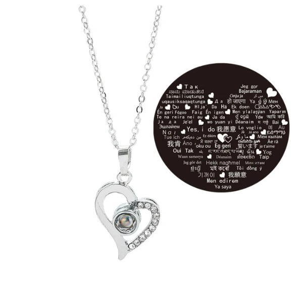 COLLAR PARA PAREJAS O MEJORES AMIGOS MODELO CORAZON ONDULADO - 1