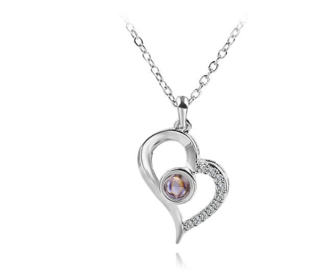 COLLAR PARA PAREJAS O MEJORES AMIGOS MODELO CORAZON ONDULADO - 2