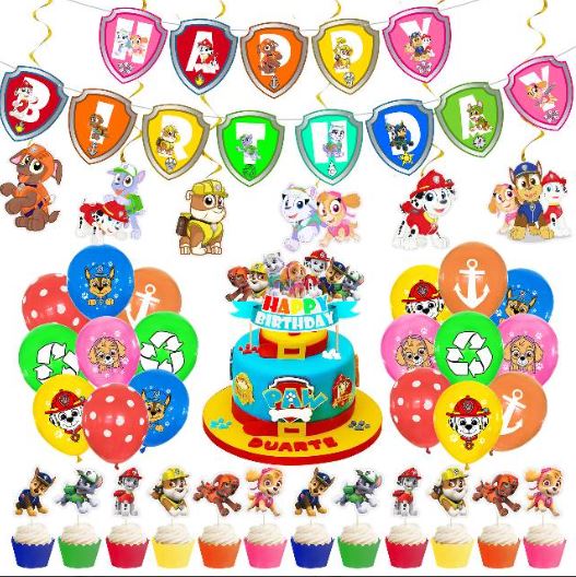 SET DECORACIÓN CUMPLEAÑOS PAW PATROL - 1
