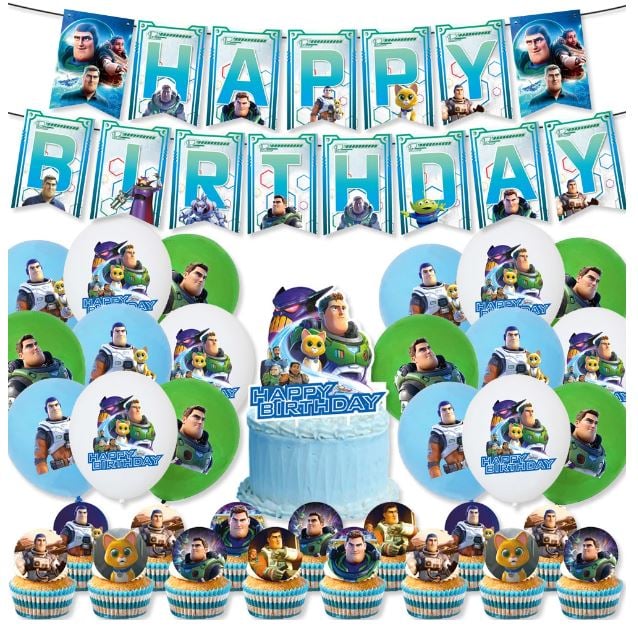 SET DECORACIÓN CUMPLEAÑOS BUZZ LIGHT YEAR - 1