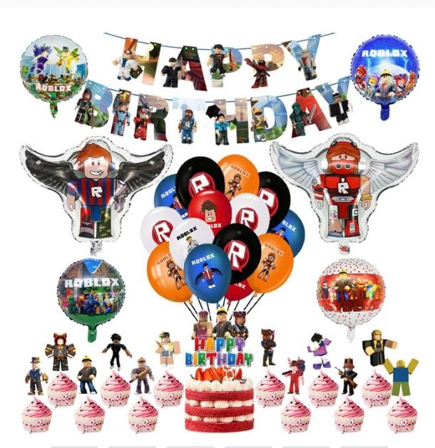 SET DECORACIÓN CUMPLEAÑOS ROBLOX - 1