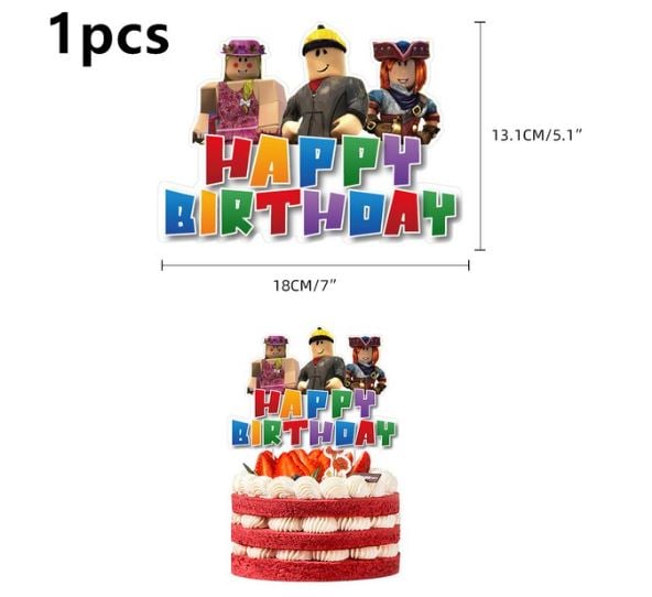 SET DECORACIÓN CUMPLEAÑOS ROBLOX - 3
