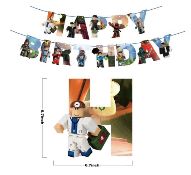SET DECORACIÓN CUMPLEAÑOS ROBLOX - 5