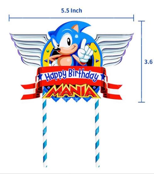 SET DECORACIÓN CUMPLEAÑOS SONIC - 4