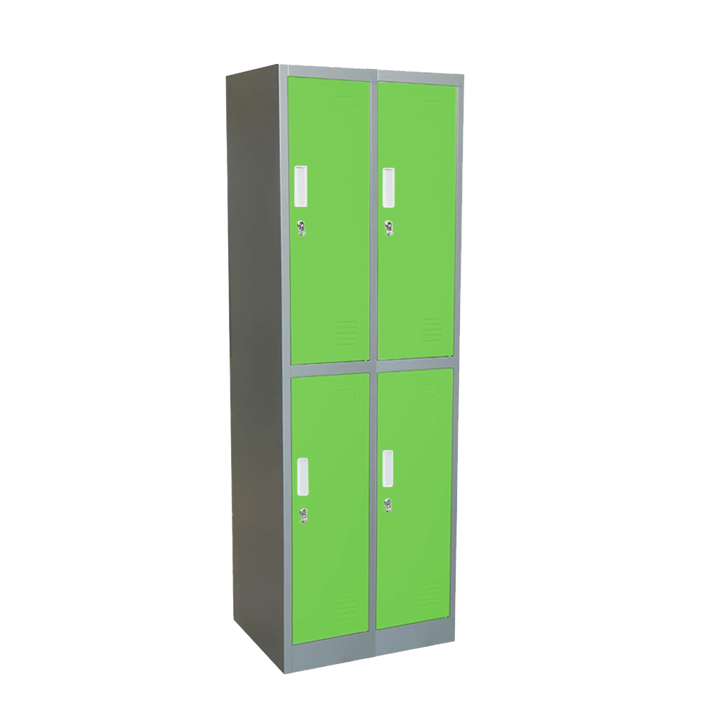 LOCKER METALICO 2 CUERPOS 4 PUERTAS DE COLORES - 1