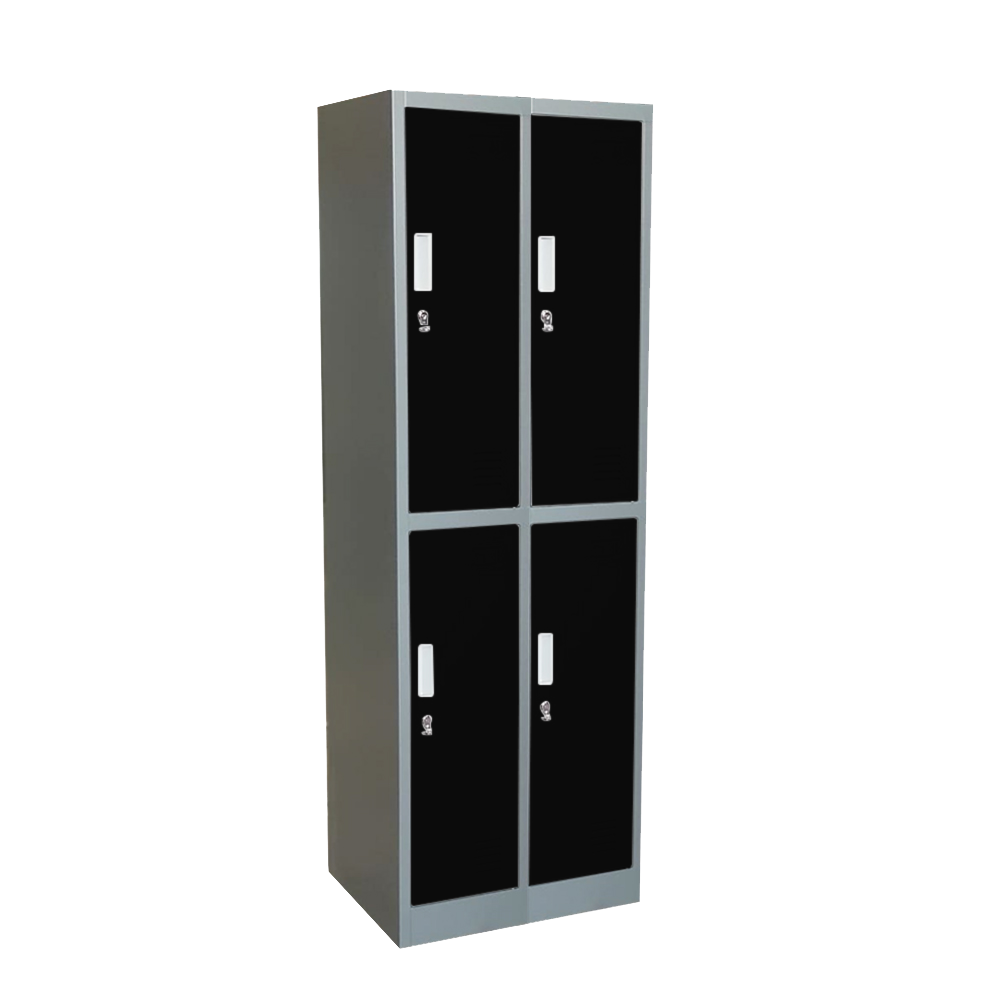 LOCKER METALICO 2 CUERPOS 4 PUERTAS DE COLORES - 1