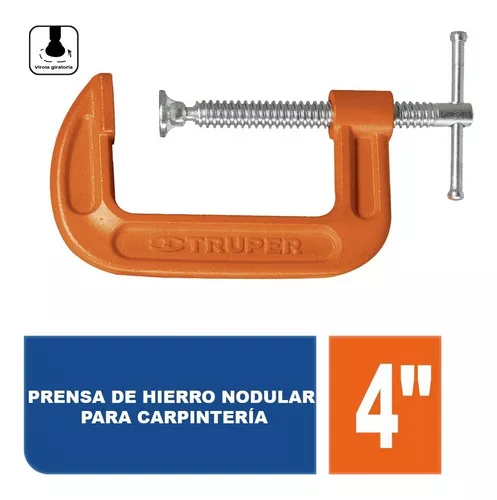 PRENSA TIPO C, DE HIERRO NODULAR 4 PULG. TRUPER//FERRENET - 4