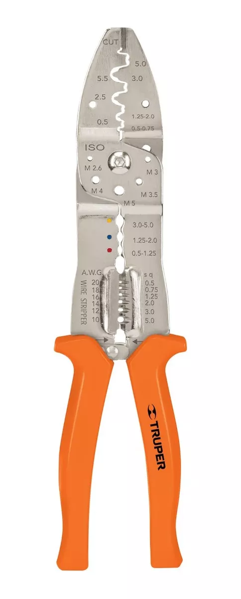PINZA PELACABLES 10'' 20-10 AWG CORTE CRIMPADO PE-CA TRUPER - 1