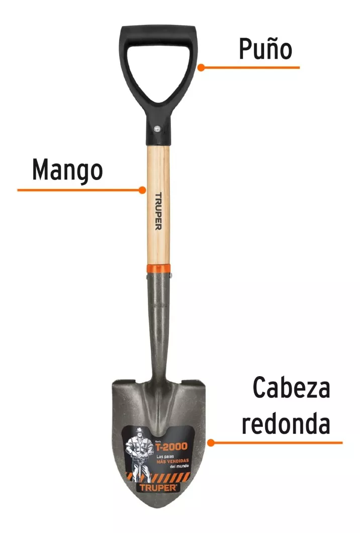 PALA CAJUELERA REDONDA M/MADERA MARCA TRUPER (TR-BY) - 2