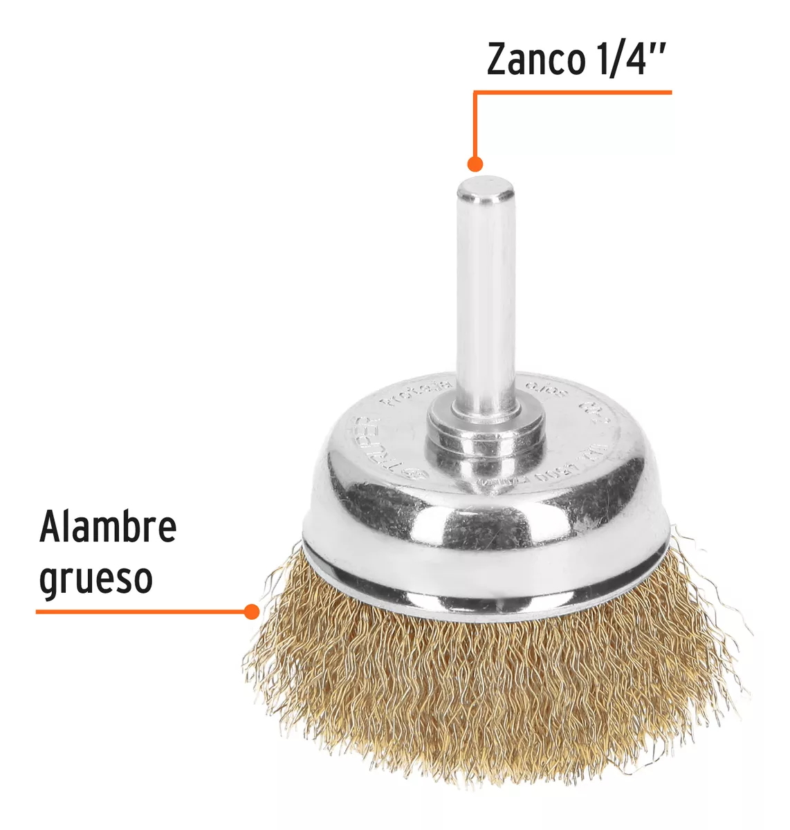 ESCOBILLA COPA PARA TALADRO GRUESA DE 1 3/4 TRUPER (CO-2) - 2