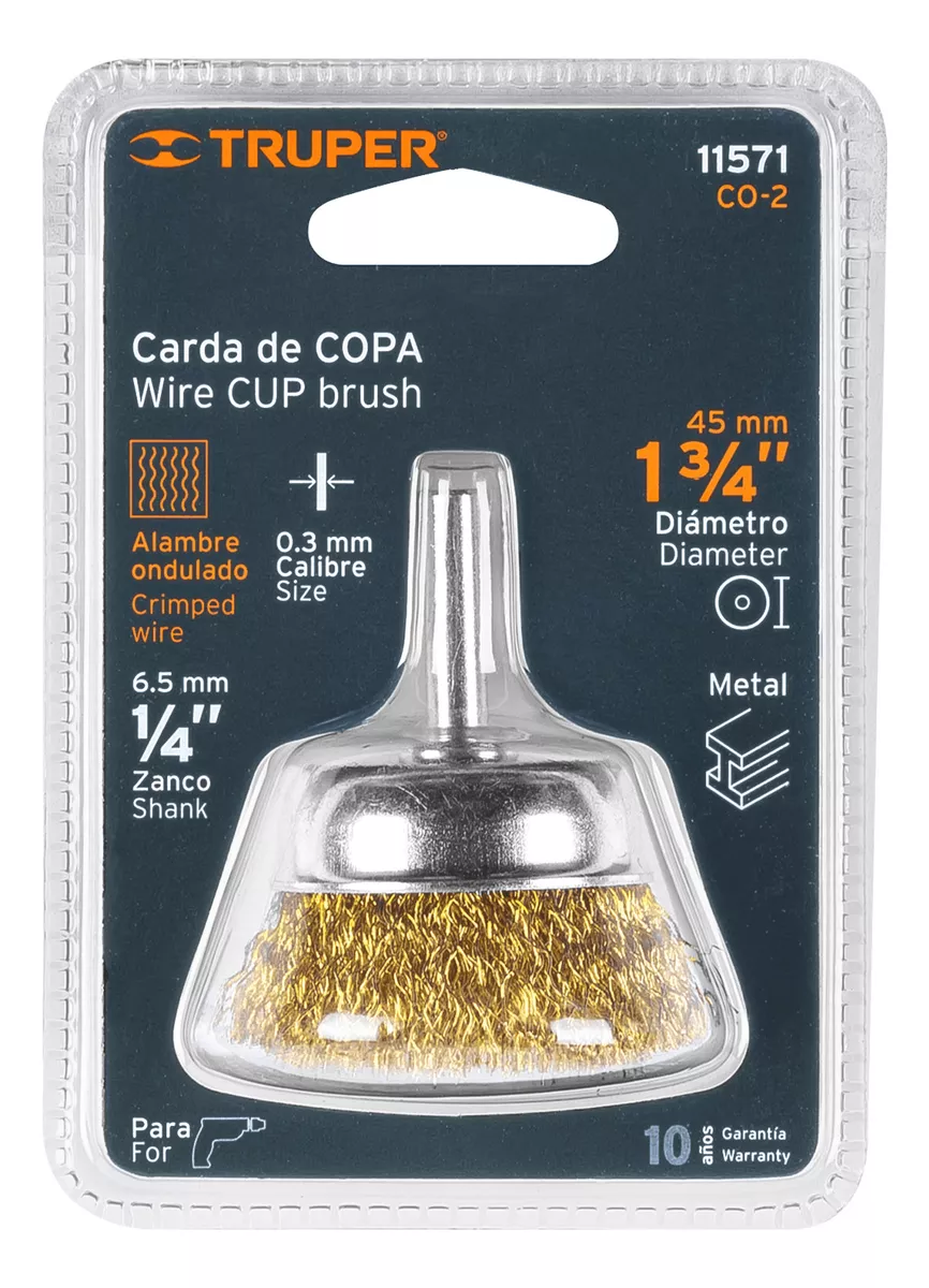 ESCOBILLA COPA PARA TALADRO GRUESA DE 1 3/4 TRUPER (CO-2) - 4