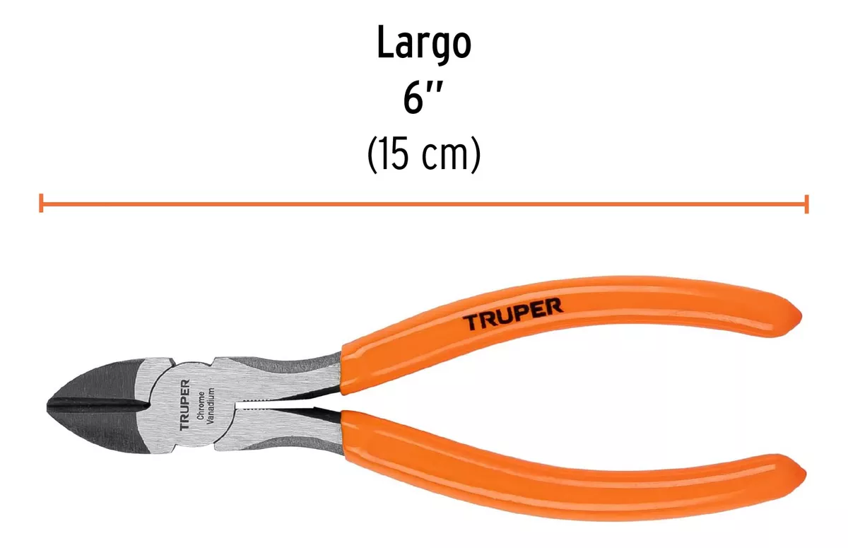 ALICATE CORTE DIAGONAL 6 MARCA TRUPER (T202-6) - 3