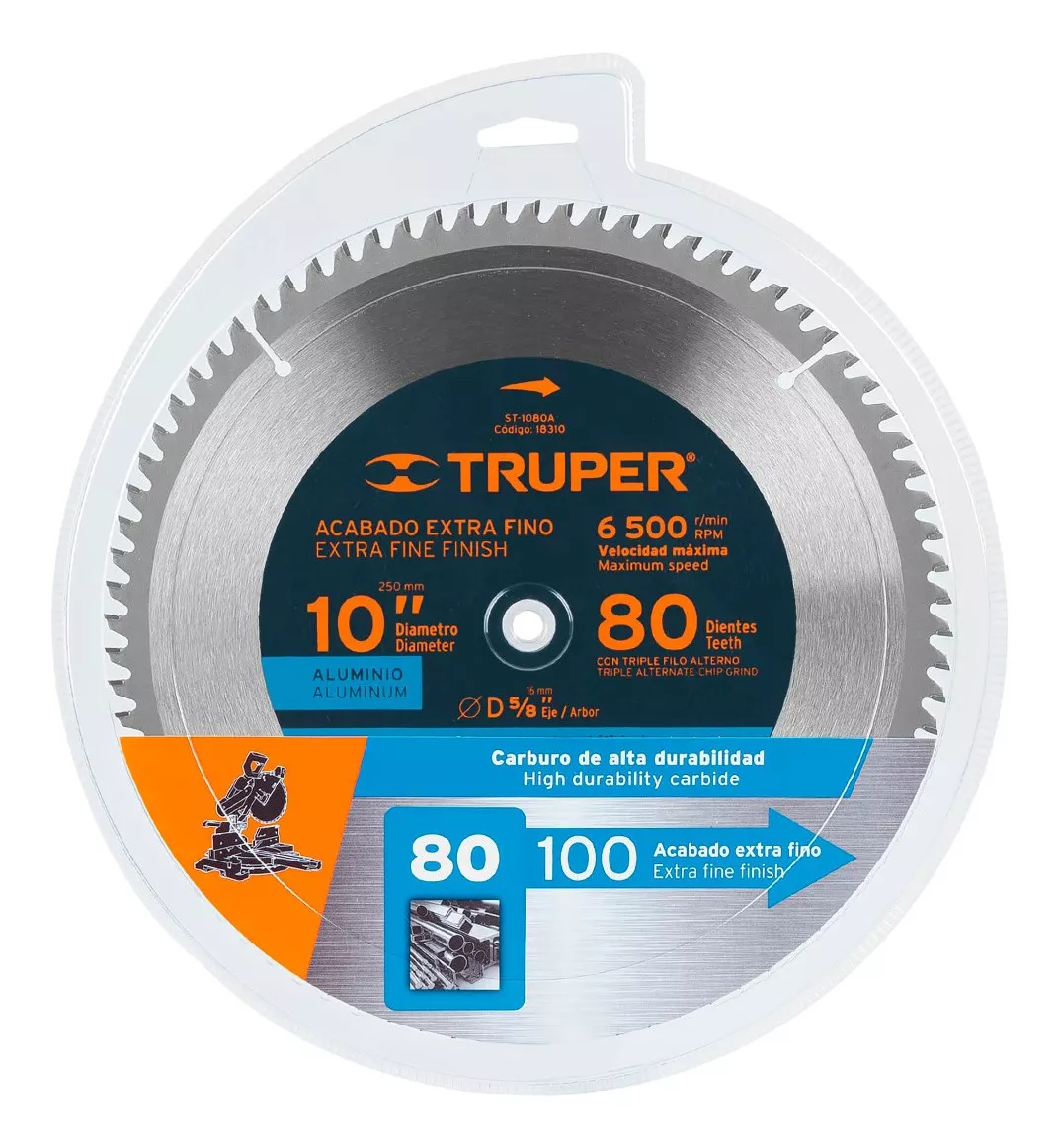 DISCO SIERRA ALUMINIO 10X80 DTES. TRUPER ( - 4