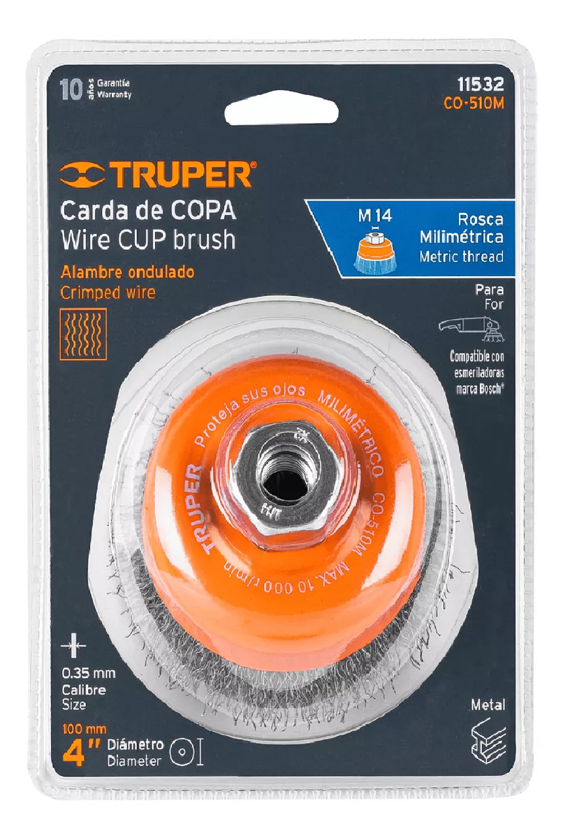 GRATA COPA 4 ONDULADA FINA PARA ESMERIL M14 TRUPER (CO-510M) - 4