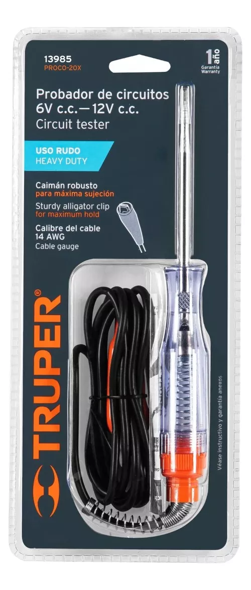 PROBADOR DE CORRIENTE DIRECTA 1.5 MT MARCA TRUPER PROCO-20X - 4