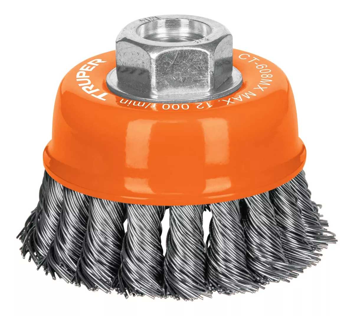 GRATA COPA 3 TRENZADA GRUESA P/ESMERIL M14 TRUPER (CT-608MX) - 1